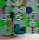 Fototapete Walls by Patel 4 m x 2,7 m Kreise Blau Grün Pink Raum 3