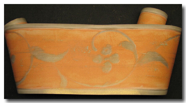 Tapetenborten Bordüre 10 Meter orange gold