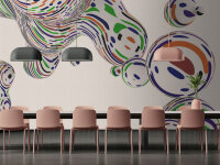 Fototapete Walls by Patel 4 m x 2,7 m 3D Creme Blau  Raum 4
