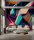 Fototapete Walls by Patel 4 m x 2,7 m 3D Pink Türkis  Raum 3