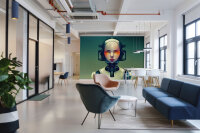 Fototapete Walls by Patel 4 m x 2,7 m Roboter Grün   Raum 4
