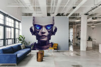 Fototapete Walls by Patel 4 m x 2,7 m Roboter Grau   Raum 4