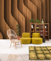 Fototapete Walls by Patel 4 m x 2,7 m Holzpaneel Braun...