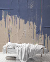 Fototapete Walls by Patel 4 m x 2,7 m 3D Blau Beige  Raum 2