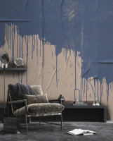 Fototapete Walls by Patel 4 m x 2,7 m 3D Blau Beige  Raum 3