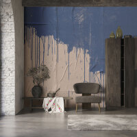 Fototapete Walls by Patel 4 m x 2,7 m 3D Blau Beige  Raum 4