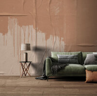 Fototapete Walls by Patel 4 m x 2,7 m 3D Orange Beige  Raum 4