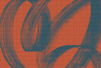 Fototapete Walls by Patel 5 m x 2,7 m Kunst Rot Petrol  Raum 1
