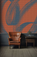 Fototapete Walls by Patel 5 m x 2,7 m Kunst Rot Petrol  Raum 2