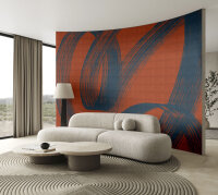 Fototapete Walls by Patel 5 m x 2,7 m Kunst Rot Petrol  Raum 3