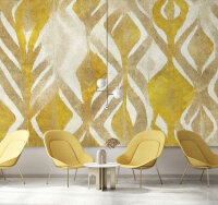 Fototapete Walls by Patel 4 m x 2,7 m Geometrisch Gelb...