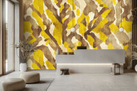 Fototapete Walls by Patel 4 m x 2,7 m Abstrakt Gelb Braun Beige Raum 3