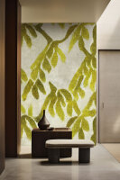 Fototapete Walls by Patel 4 m x 2,7 m Blätter Grün Beige  Raum 3