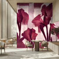 Fototapete Walls by Patel 4 m x 2,7 m Blumen Dunkelrot...