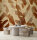 Fototapete Walls by Patel 5,4 m x 2,7 m Blätter Braun Beige  Raum 2