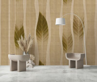 Fototapete Walls by Patel 4 m x 2,7 m Blätter Beige...