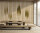 Fototapete Walls by Patel 4 m x 2,7 m Blätter Beige Grün  Raum 3
