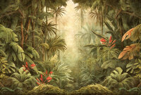 Fototapete Walls by Patel 4 m x 2,7 m Dschungel Grün...