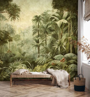 Fototapete Walls by Patel 4 m x 2,7 m Dschungel Grün   Raum 4