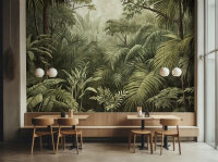 Fototapete Walls by Patel 4 m x 2,7 m Dschungel Grün   Raum 3