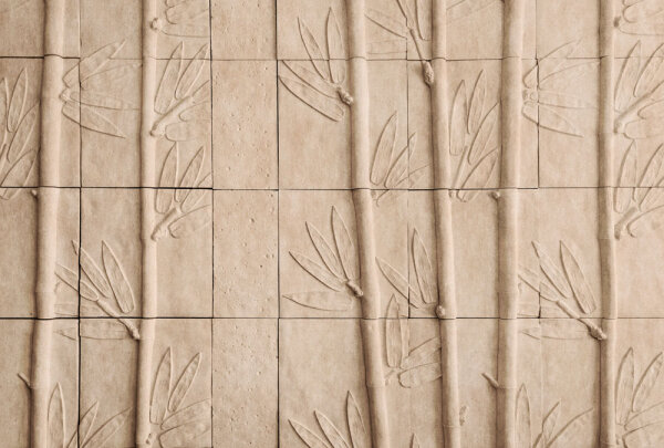 Fototapete Walls by Patel 4 m x 2,7 m Bambus Beige Braun  Raum 1