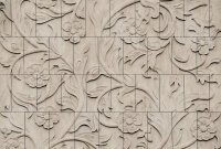 Fototapete Walls by Patel 4 m x 2,7 m Blumen Beige Grau...