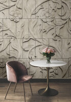 Fototapete Walls by Patel 4 m x 2,7 m Blumen Beige Grau  Raum 4