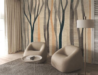 Fototapete Walls by Patel 5 m x 2,7 m Bäume Beige Braun Petrol Raum 3