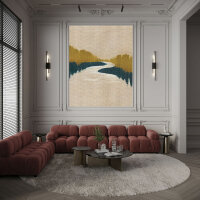 Fototapete Walls by Patel 5 m x 2,7 m Landschaft Beige Ocker Petrol Raum 4