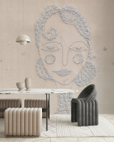 Fototapete Walls by Patel 4 m x 2,7 m Frau Beige Grau...