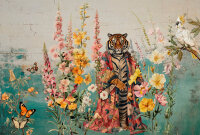 Fototapete Walls by Patel 4 m x 2,7 m Tiger Türkis...