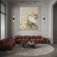Fototapete Walls by Patel 4 m x 2,7 m Tiger Türkis Gelb Rosa Raum 5