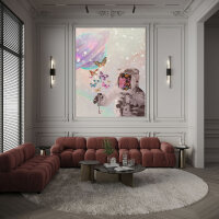 Fototapete Walls by Patel 4 m x 2,7 m Weltraum Rosa Lila Blau Raum 3