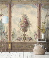 Fototapete Walls by Patel 3,4 m x 2,7 m Rundbogen Rosa...