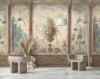 Fototapete Walls by Patel 3,4 m x 2,7 m Rundbogen Rosa Blau  Raum 4