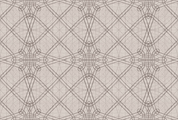 Fototapete Walls by Patel 4 m x 2,7 m Linien Beige Braun  Raum 1