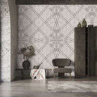 Fototapete Walls by Patel 4 m x 2,7 m Linien Beige Braun...