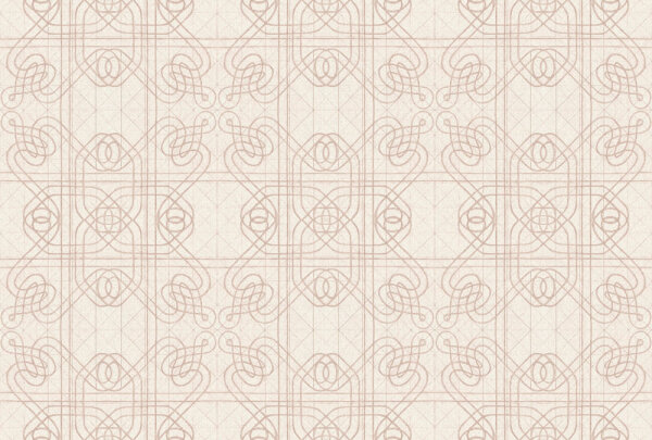 Fototapete Walls by Patel 4 m x 2,7 m Linien Beige Rosa  Raum 1
