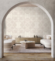 Fototapete Walls by Patel 4 m x 2,7 m Linien Beige Rosa...