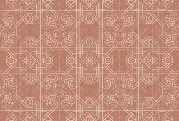 Fototapete Walls by Patel 4 m x 2,7 m Linien Braun Beige  Raum 1