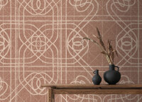 Fototapete Walls by Patel 4 m x 2,7 m Linien Braun Beige  Raum 4