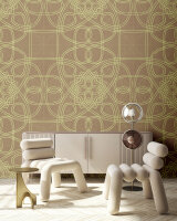 Fototapete Walls by Patel 4 m x 2,7 m Linien Braun...