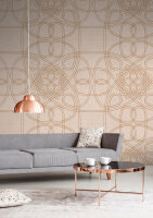 Fototapete Walls by Patel 4 m x 2,7 m Linien Rosa   Raum 2