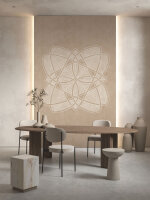 Fototapete Walls by Patel 4 m x 2,7 m Blüte Braun Creme  Raum 3