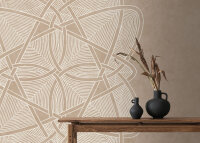 Fototapete Walls by Patel 4 m x 2,7 m Blüte Braun Creme  Raum 4