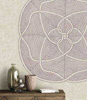 Fototapete Walls by Patel 4 m x 2,7 m Blüte Beige Lila  Raum 3