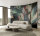 Fototapete Walls by Patel 4 m x 2,7 m Blumen Petrol Grün  Raum 3