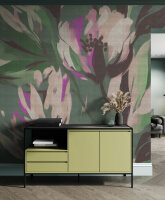 Fototapete Walls by Patel 4 m x 2,7 m Blumen Grün...