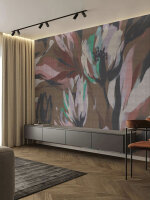Fototapete Walls by Patel 4 m x 2,7 m Blumen Braun Lila...