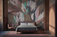 Fototapete Walls by Patel 4 m x 2,7 m Blumen Braun Lila  Raum 4